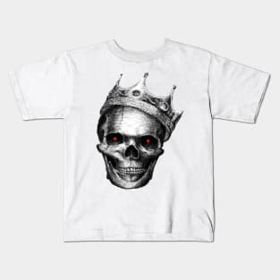 skull , skulls , dead , death , bones , skeleton , engraving , woodcut ,macabre , floral , graveyard,horror Kids T-Shirt